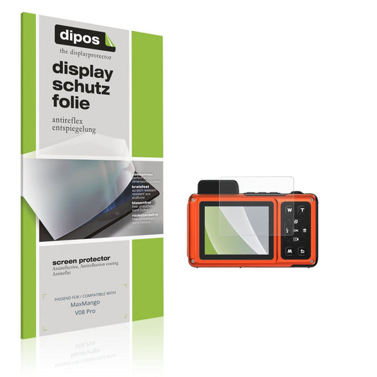 Matte Displayschutzfolie von dipos passend für MaxMango V08 Pro, präziser Zuschnitt und blasenfrei montiert
