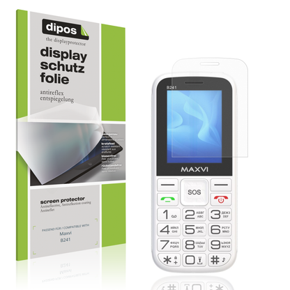 Matte Displayschutzfolie von dipos passend für Maxvi B241, präziser Zuschnitt und blasenfrei montiert