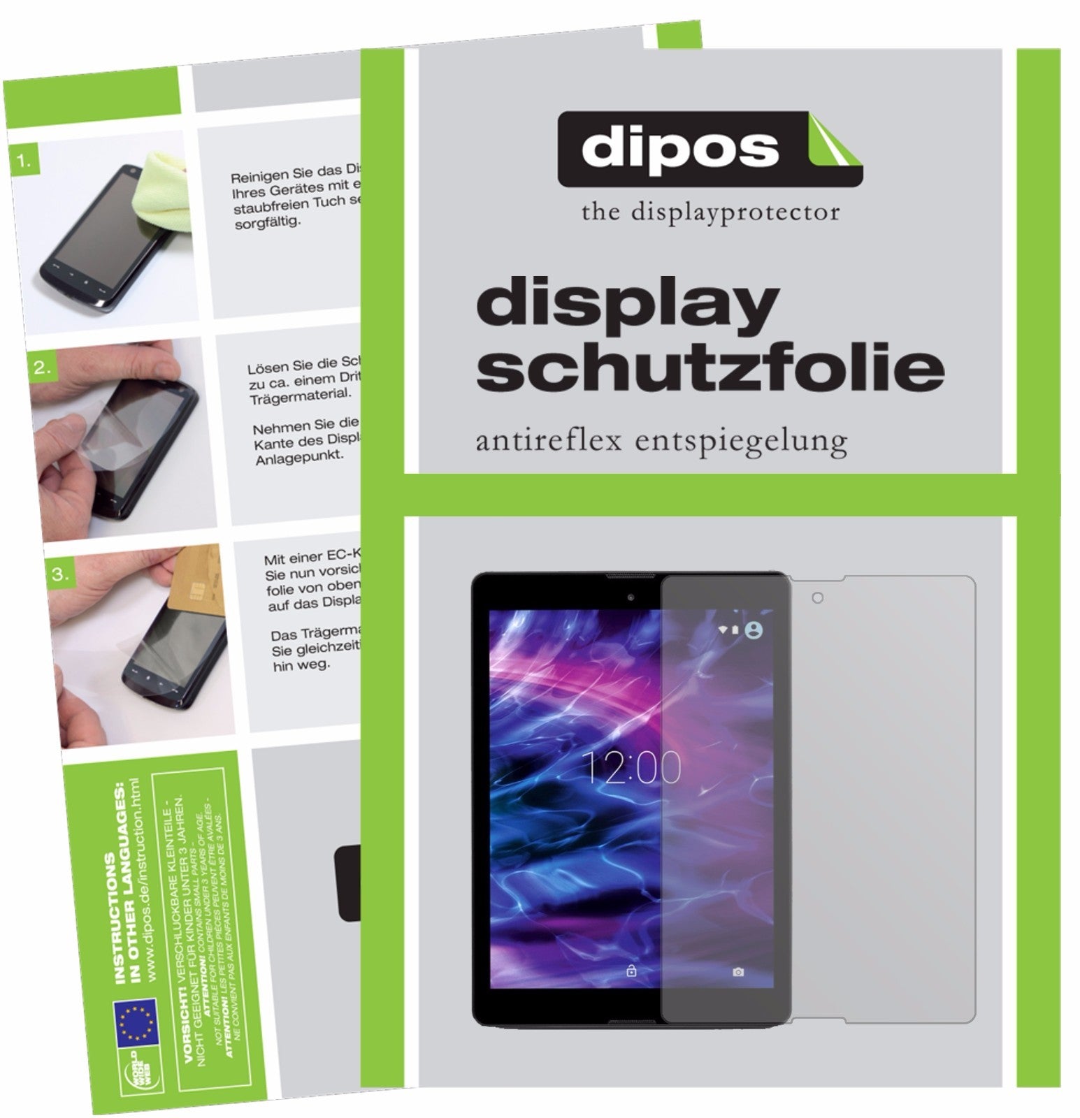 Matte Displayschutzfolie von dipos passend für Medion Lifetab P9702, präziser Zuschnitt und blasenfrei montiert