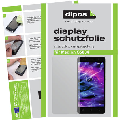 Matte Displayschutzfolie von dipos passend für Medion S5004, präziser Zuschnitt und blasenfrei montiert