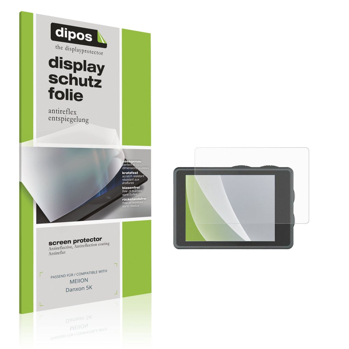 Matte Displayschutzfolie von dipos passend für MEIION Danxon 5K, präziser Zuschnitt und blasenfrei montiert
