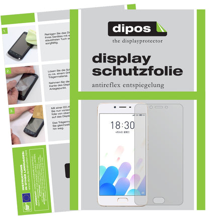 Matte Displayschutzfolie von dipos passend für Meizu E2, präziser Zuschnitt und blasenfrei montiert