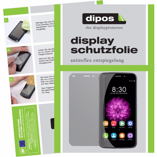 Matte Displayschutzfolie von dipos passend für Meizu U20, präziser Zuschnitt und blasenfrei montiert