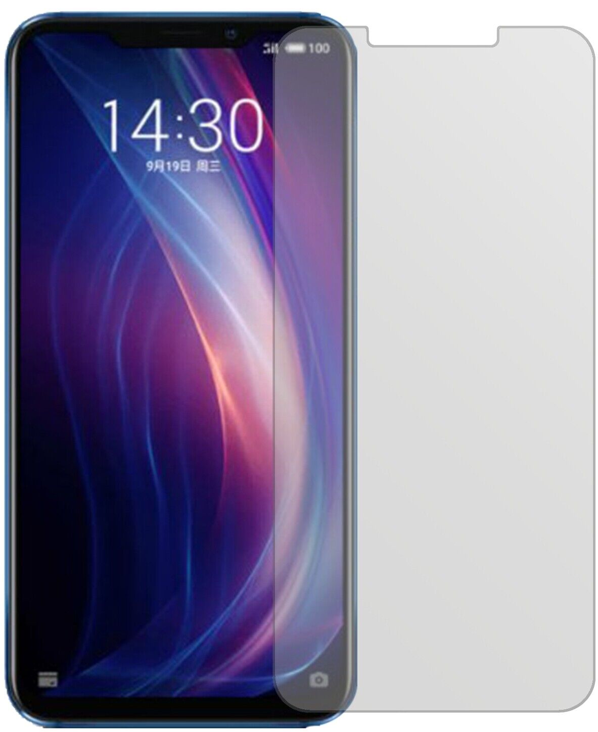 Matte Displayschutzfolie von dipos passend für Meizu X8, präziser Zuschnitt und blasenfrei montiert