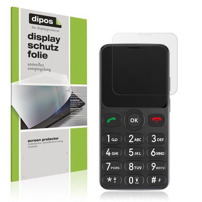 Matte Displayschutzfolie von dipos passend für Melefon Seniorenhandy, präziser Zuschnitt und blasenfrei montiert