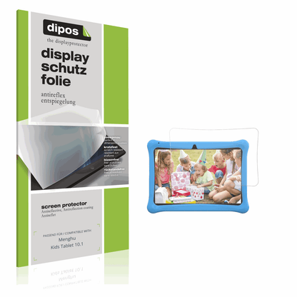 Matte Displayschutzfolie von dipos passend für Menghu Kids Tablet 10.1, präziser Zuschnitt und blasenfrei montiert