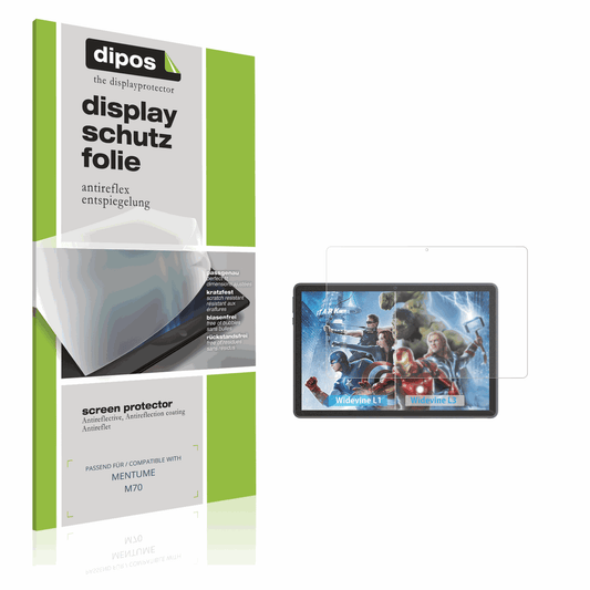 Matte Displayschutzfolie von dipos passend für MENTUME M70, präziser Zuschnitt und blasenfrei montiert