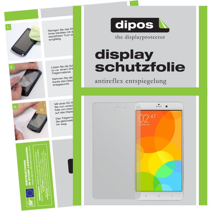 Matte Displayschutzfolie von dipos passend für Mi Note Xiaomi, präziser Zuschnitt und blasenfrei montiert