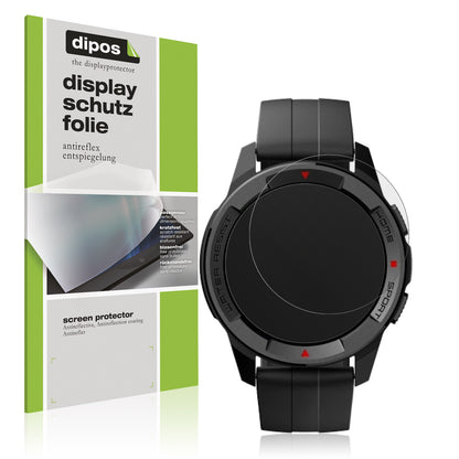 Matte Displayschutzfolie von dipos passend für Mibro Watch X1, präziser Zuschnitt und blasenfrei montiert