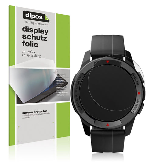 Matte Displayschutzfolie von dipos passend für Mibro Watch X1, präziser Zuschnitt und blasenfrei montiert