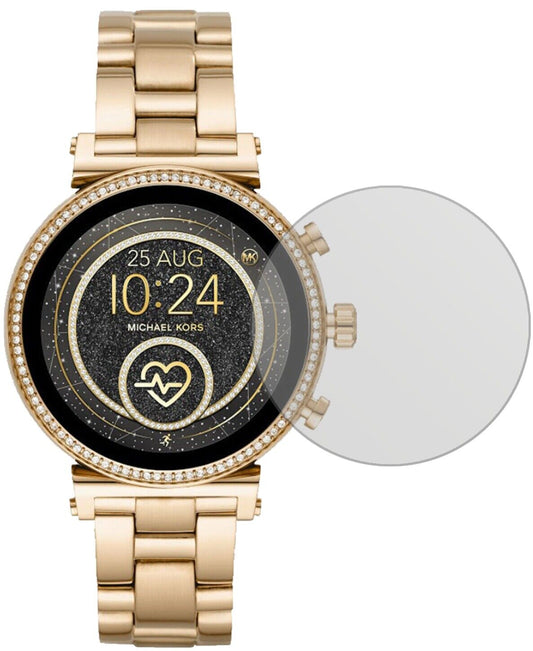 Matte Displayschutzfolie von dipos passend für Michael Kors Sofie 2.0 Smartwatch, präziser Zuschnitt und blasenfrei montiert