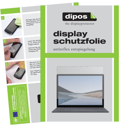 Matte Displayschutzfolie von dipos passend für Microsoft Surface Laptop 3 13.5 Zoll, präziser Zuschnitt und blasenfrei montiert