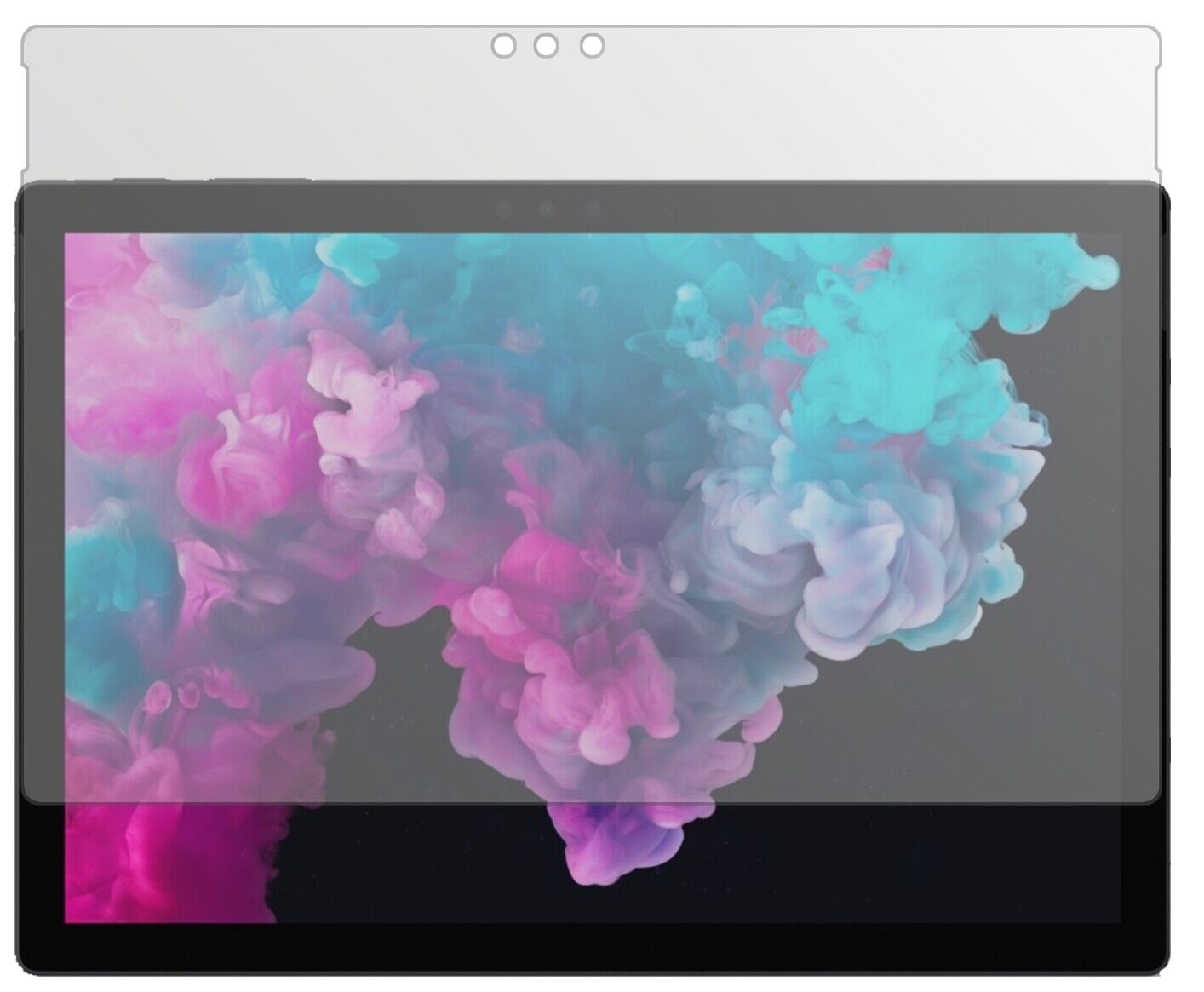 Matte Displayschutzfolie von dipos passend für Microsoft Surface Pro 6, präziser Zuschnitt und blasenfrei montiert