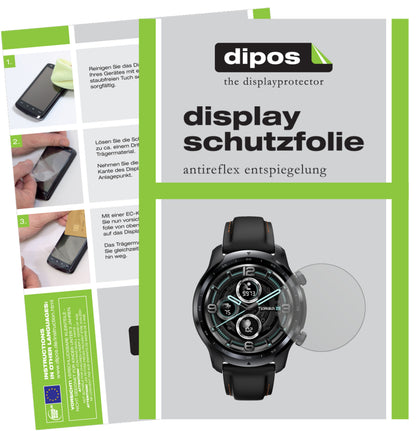 Matte Displayschutzfolie von dipos passend für Mobvoi TicWatch Pro 3 (47mm), präziser Zuschnitt und blasenfrei montiert