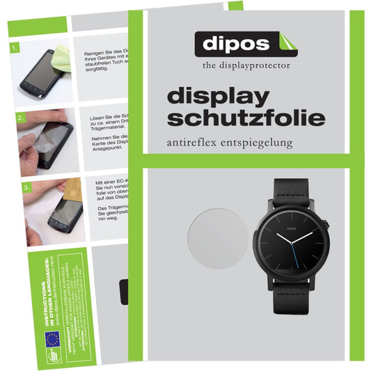 Matte Displayschutzfolie von dipos passend für Moto 360 46mm (2. Gen.) Motorola, präziser Zuschnitt und blasenfrei montiert