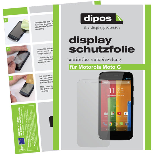 Matte Displayschutzfolie von dipos passend für Moto G Motorola, präziser Zuschnitt und blasenfrei montiert