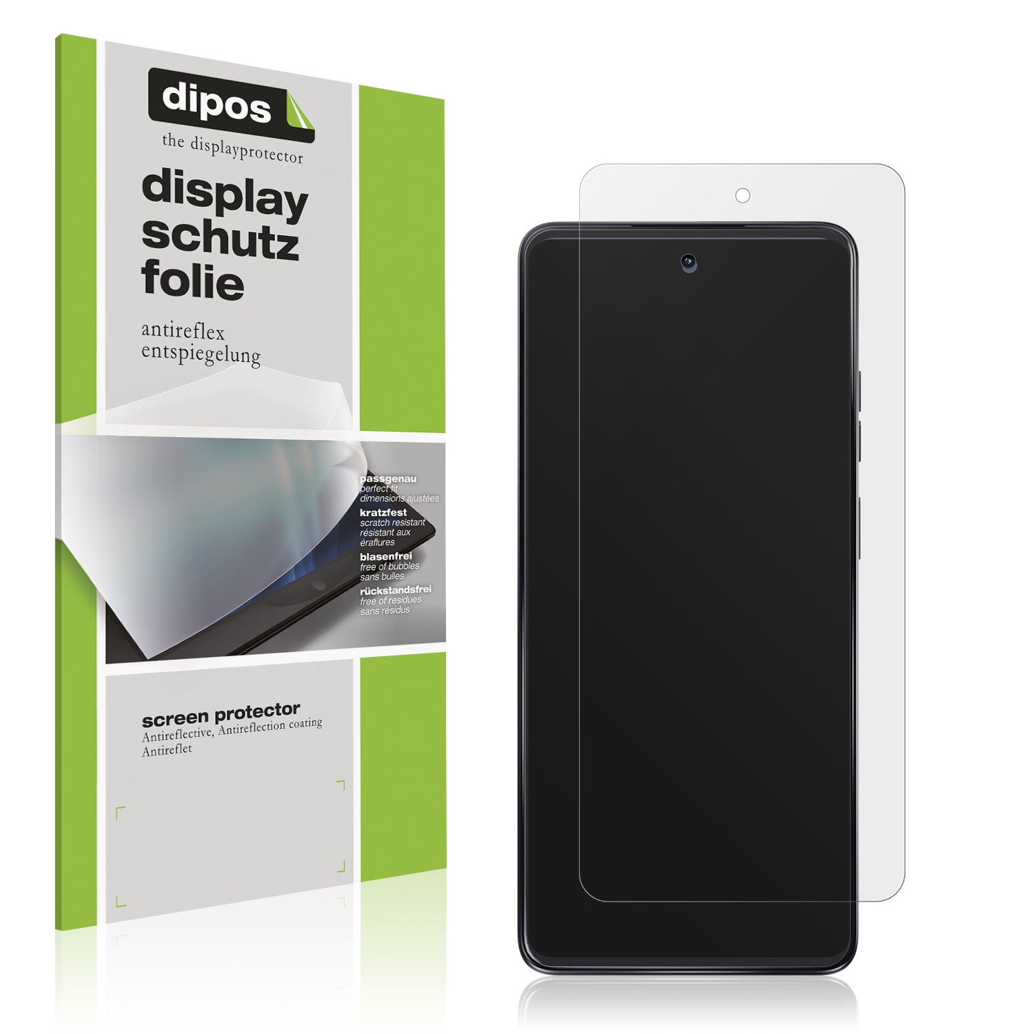 Matte Displayschutzfolie von dipos passend für Motorola Moto G24, präziser Zuschnitt und blasenfrei montiert