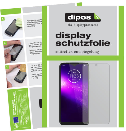 Matte Displayschutzfolie von dipos passend für Motorola One Macro, präziser Zuschnitt und blasenfrei montiert