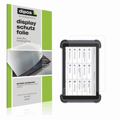 Matte Displayschutzfolie von dipos passend für MUCAR 892BT, präziser Zuschnitt und blasenfrei montiert