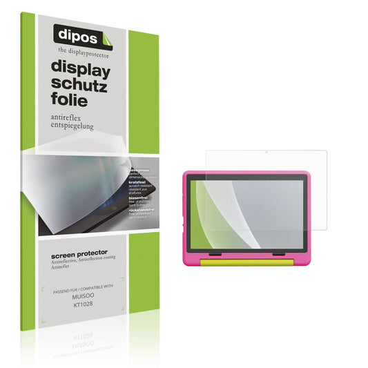 Matte Displayschutzfolie von dipos passend für MUISOO KT1028, präziser Zuschnitt und blasenfrei montiert