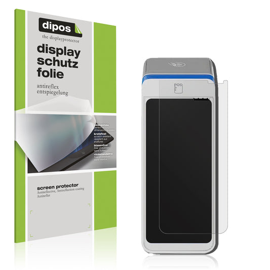 Matte Displayschutzfolie von dipos passend für myPOS Ultra, präziser Zuschnitt und blasenfrei montiert