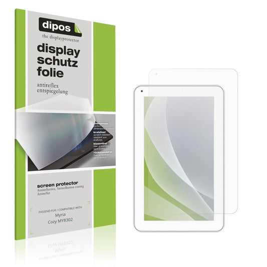 Matte Displayschutzfolie von dipos passend für Myria Cozy MY8302, präziser Zuschnitt und blasenfrei montiert