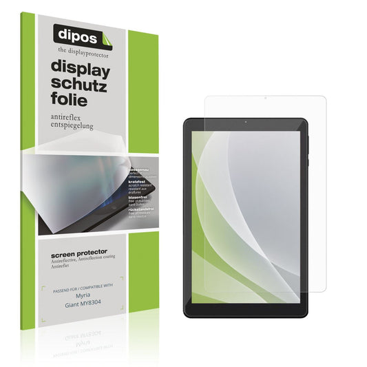 Matte Displayschutzfolie von dipos passend für Myria Giant MY8304, präziser Zuschnitt und blasenfrei montiert