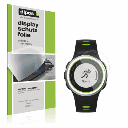 Matte Displayschutzfolie von dipos passend für Myria MY9518, präziser Zuschnitt und blasenfrei montiert