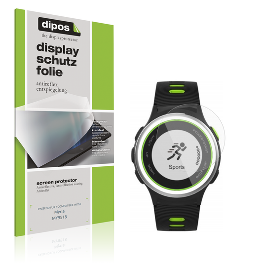 Matte Displayschutzfolie von dipos passend für Myria MY9518, präziser Zuschnitt und blasenfrei montiert