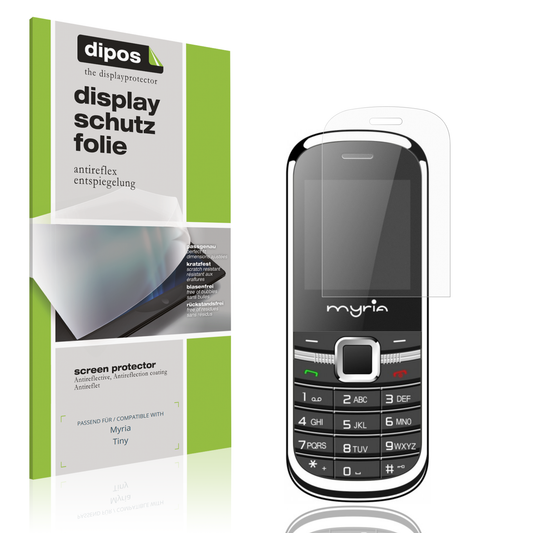 Matte Displayschutzfolie von dipos passend für Myria Tiny, präziser Zuschnitt und blasenfrei montiert
