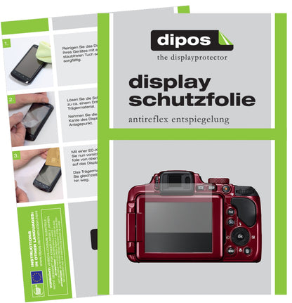 Matte Displayschutzfolie von dipos passend für Nikon Coolpix B700, präziser Zuschnitt und blasenfrei montiert