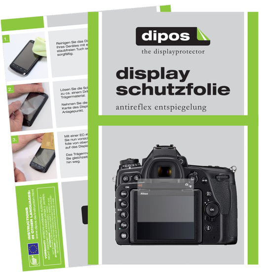 Matte Displayschutzfolie von dipos passend für Nikon DSLR D780, präziser Zuschnitt und blasenfrei montiert