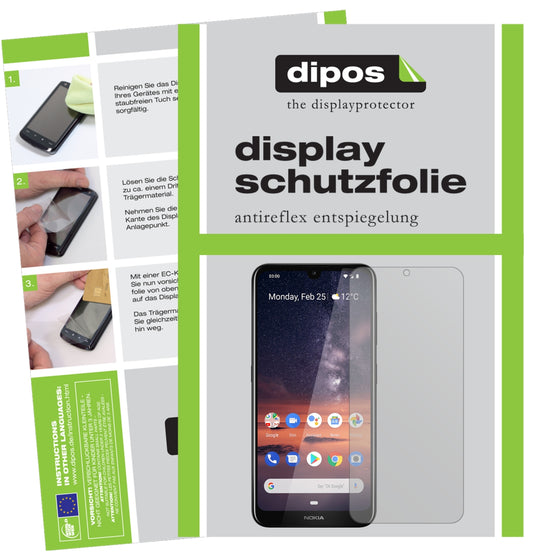 Matte Displayschutzfolie von dipos passend für Nokia 46056, präziser Zuschnitt und blasenfrei montiert