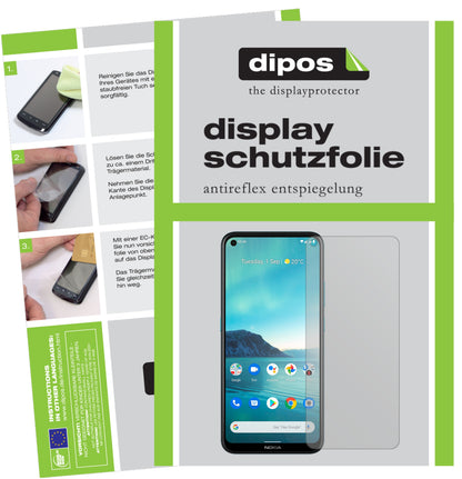 Matte Displayschutzfolie von dipos passend für Nokia 46115, präziser Zuschnitt und blasenfrei montiert