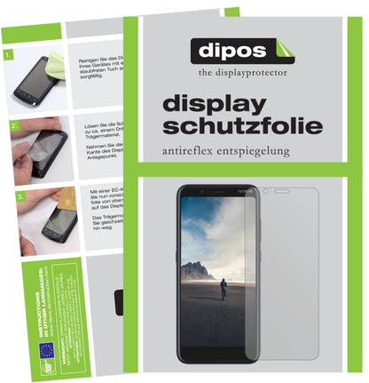 Matte Displayschutzfolie von dipos passend für Nokia C2 Tennen, präziser Zuschnitt und blasenfrei montiert