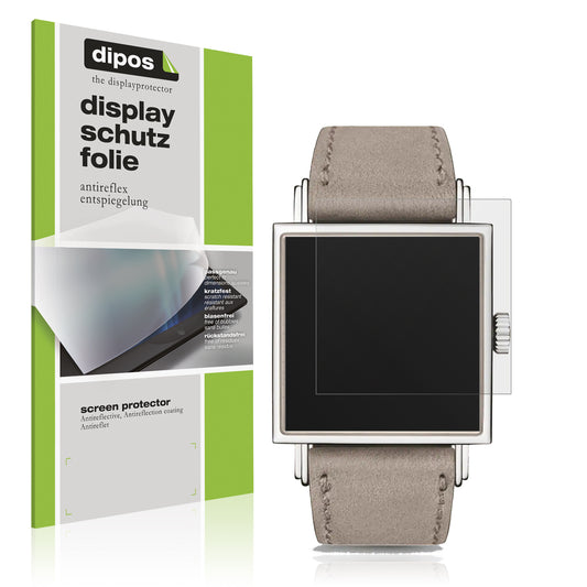 Matte Displayschutzfolie von dipos passend für NOMOS Glashütte Tetra 27, präziser Zuschnitt und blasenfrei montiert