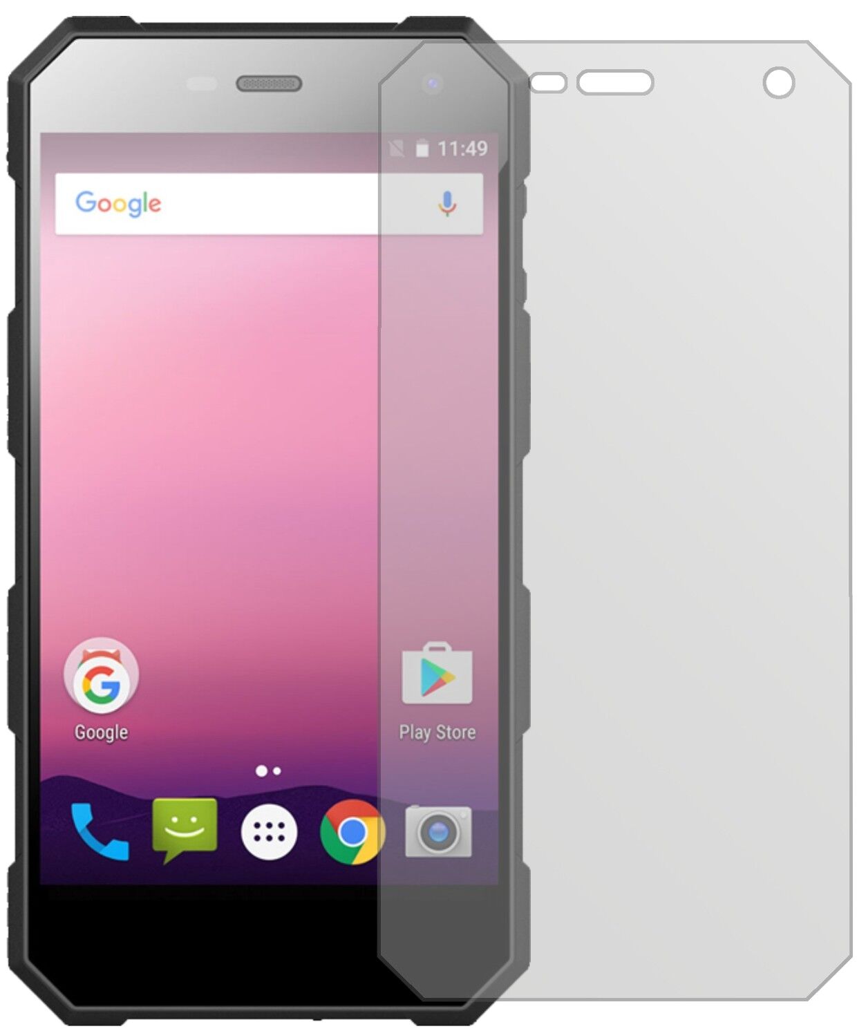 Matte Displayschutzfolie von dipos passend für Nomu S10 Pro, präziser Zuschnitt und blasenfrei montiert