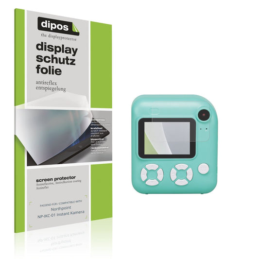 Matte Displayschutzfolie von dipos passend für Northpoint NP-IKC-01 Instant Kamera, präziser Zuschnitt und blasenfrei montiert