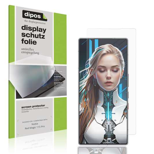 Matte Displayschutzfolie von dipos passend für Nubia Red Magic 11S Pro, präziser Zuschnitt und blasenfrei montiert
