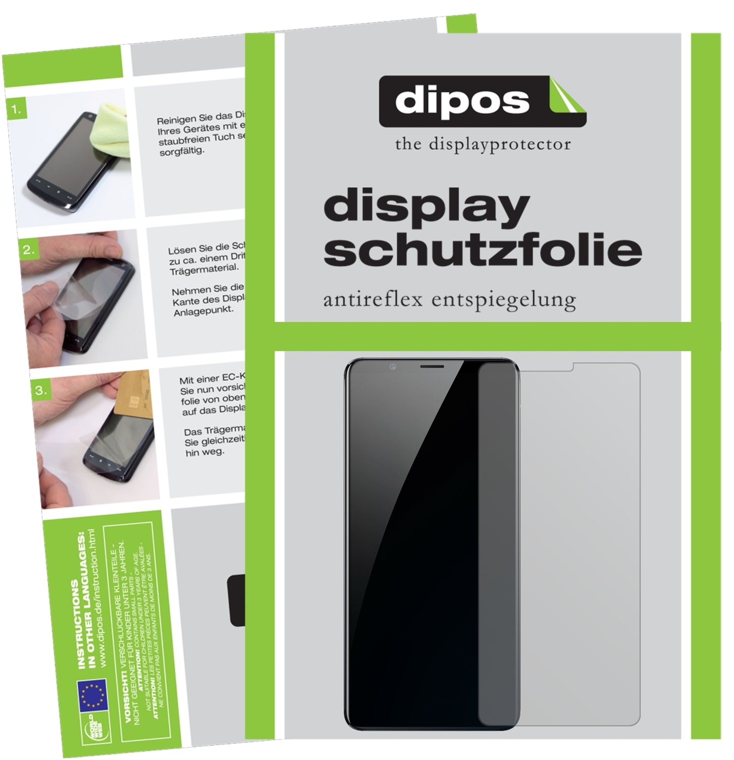 Matte Displayschutzfolie von dipos passend für Nubia Red Magic, präziser Zuschnitt und blasenfrei montiert