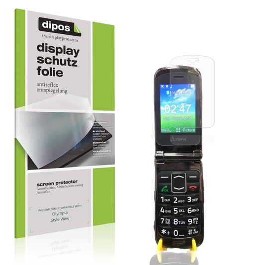 Matte Displayschutzfolie von dipos passend für Olympia Style View, präziser Zuschnitt und blasenfrei montiert