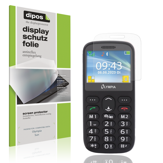 Matte Displayschutzfolie von dipos passend für Olympia Sun, präziser Zuschnitt und blasenfrei montiert
