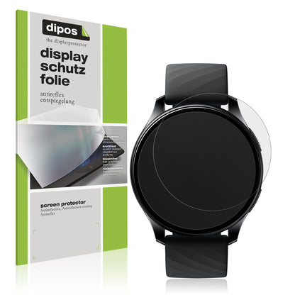 Matte Displayschutzfolie von dipos passend für OnePlus Nord Smartwatch, präziser Zuschnitt und blasenfrei montiert