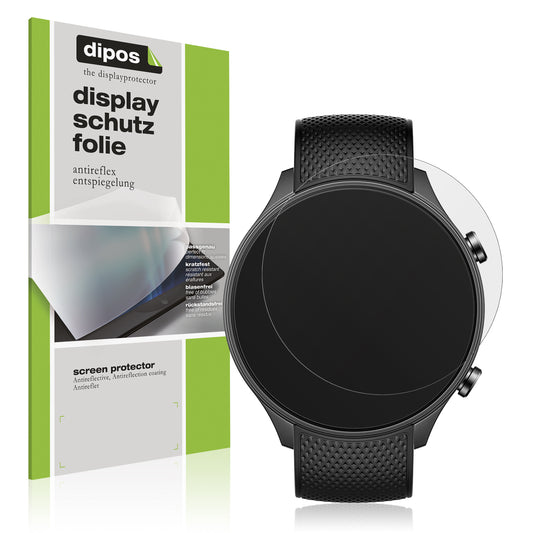Matte Displayschutzfolie von dipos passend für OnePlus Watch 2R, präziser Zuschnitt und blasenfrei montiert