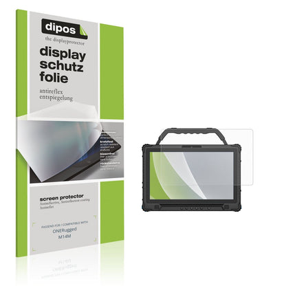 Matte Displayschutzfolie von dipos passend für ONERugged M14M, präziser Zuschnitt und blasenfrei montiert