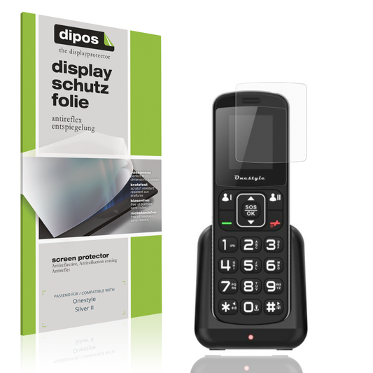Matte Displayschutzfolie von dipos passend für Onestyle Silver II, präziser Zuschnitt und blasenfrei montiert