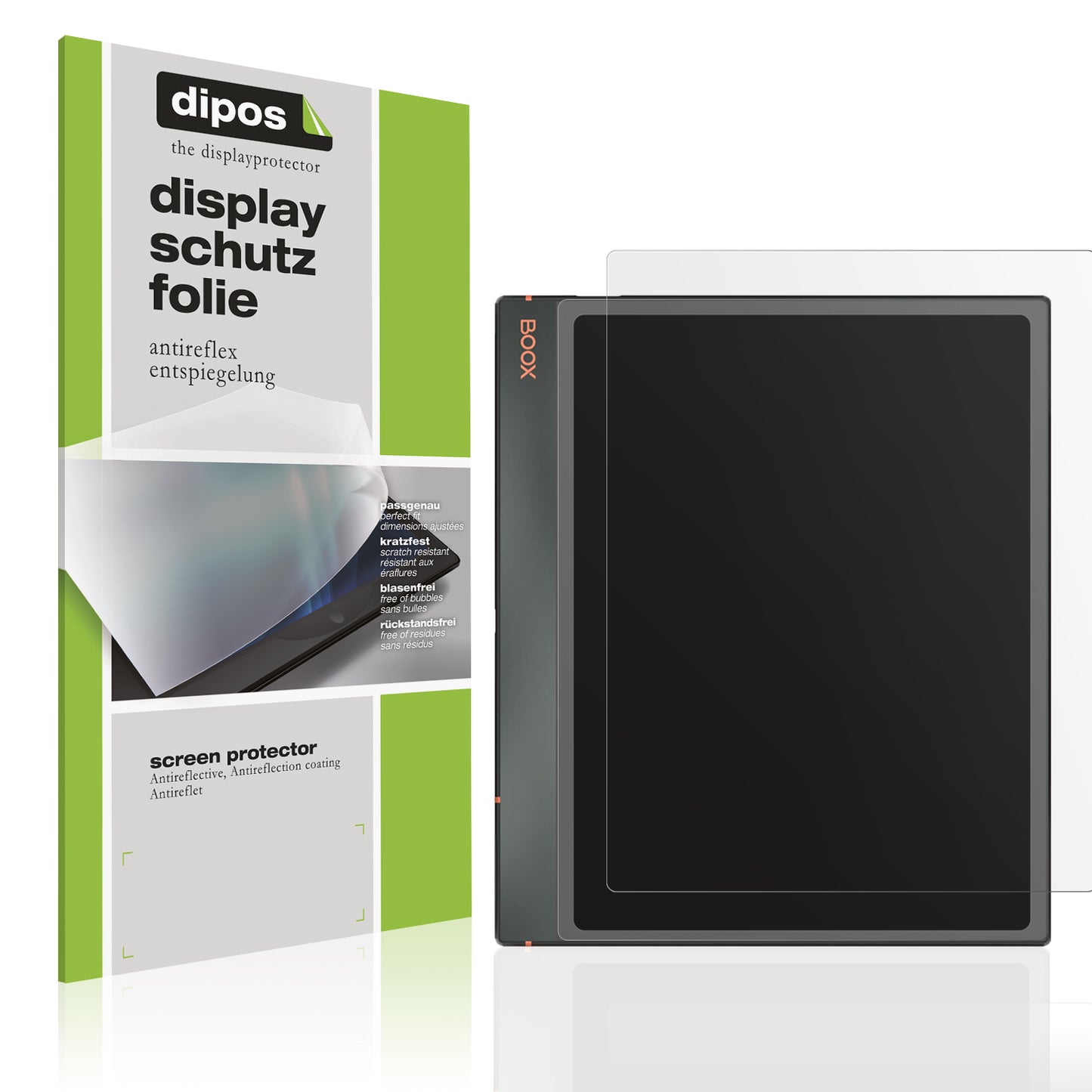 Matte Displayschutzfolie von dipos passend für Onyx Boox Note Air3 C, präziser Zuschnitt und blasenfrei montiert