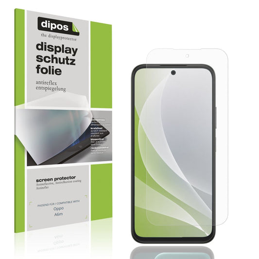 Matte Displayschutzfolie von dipos passend für Oppo A6m, präziser Zuschnitt und blasenfrei montiert