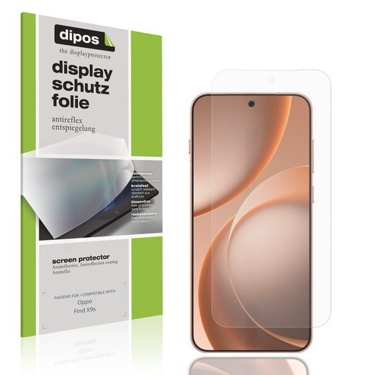 Matte Displayschutzfolie von dipos passend für Oppo Find X9s, präziser Zuschnitt und blasenfrei montiert
