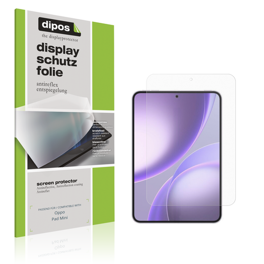Matte Displayschutzfolie von dipos passend für Oppo Pad Mini, präziser Zuschnitt und blasenfrei montiert